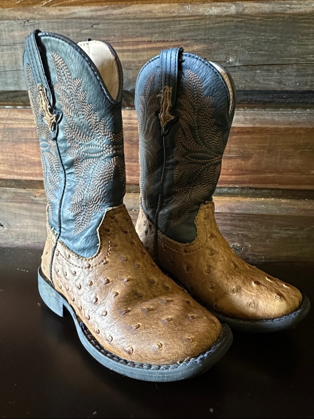 Roper Brown Kids Western Cowboy Boots